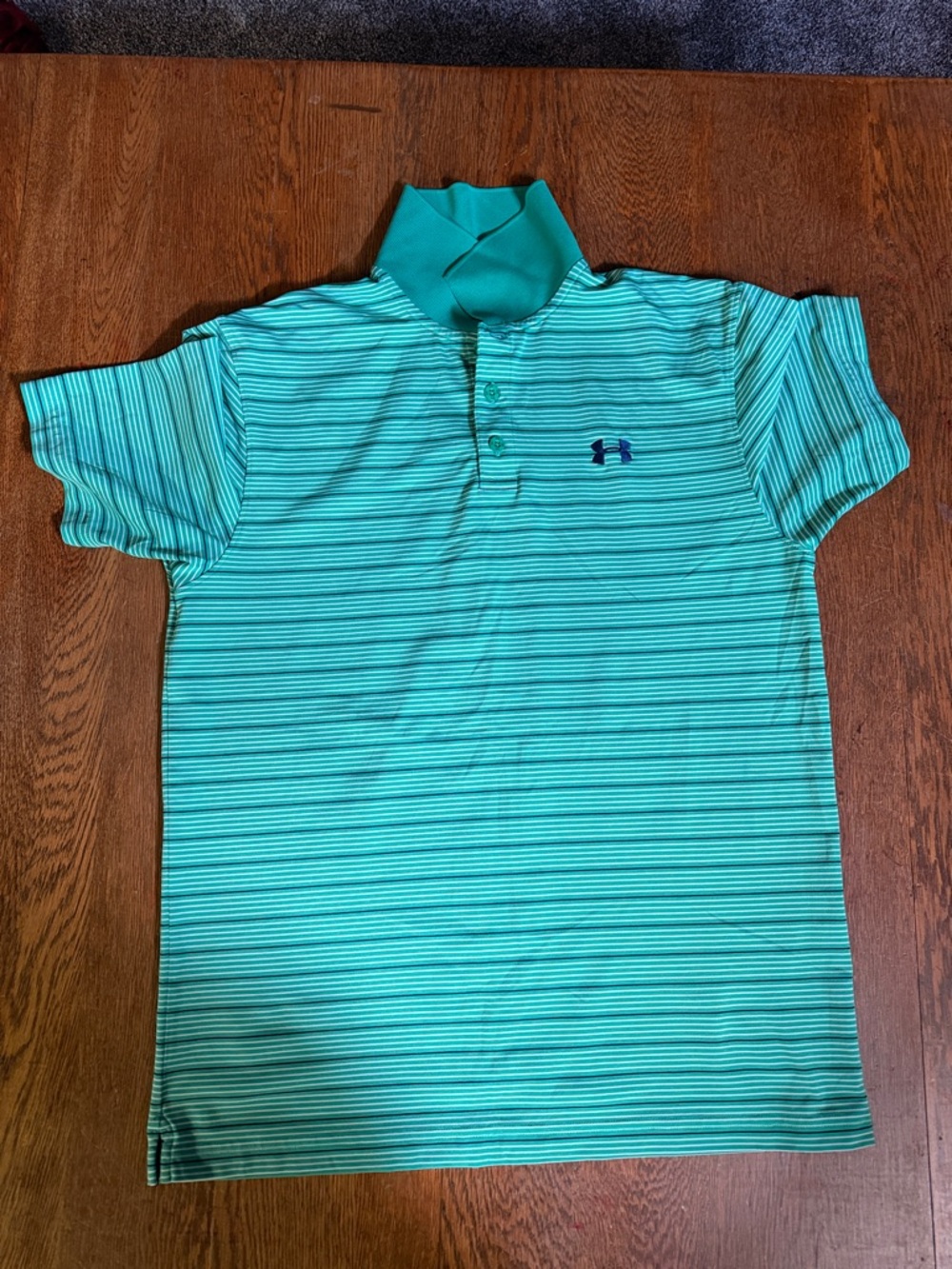 Under Armour Aqua Striped Performance Polo
